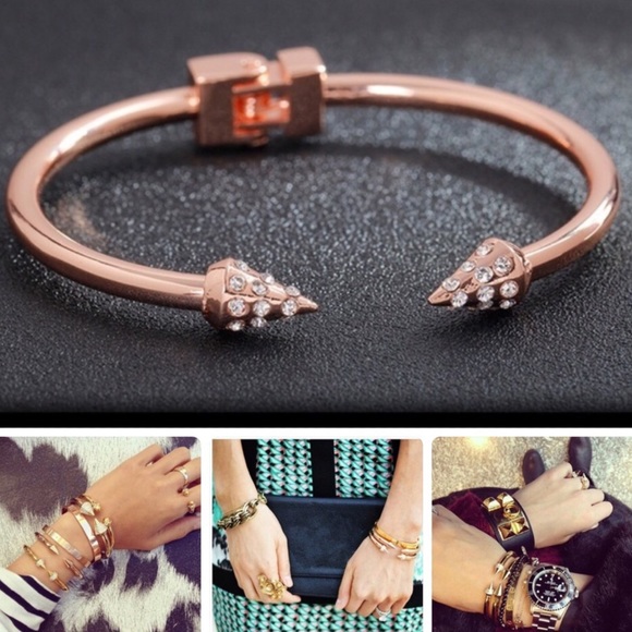 Jewelry - 2nd bracelet 50% off Rose gold crystal cuff 1 left